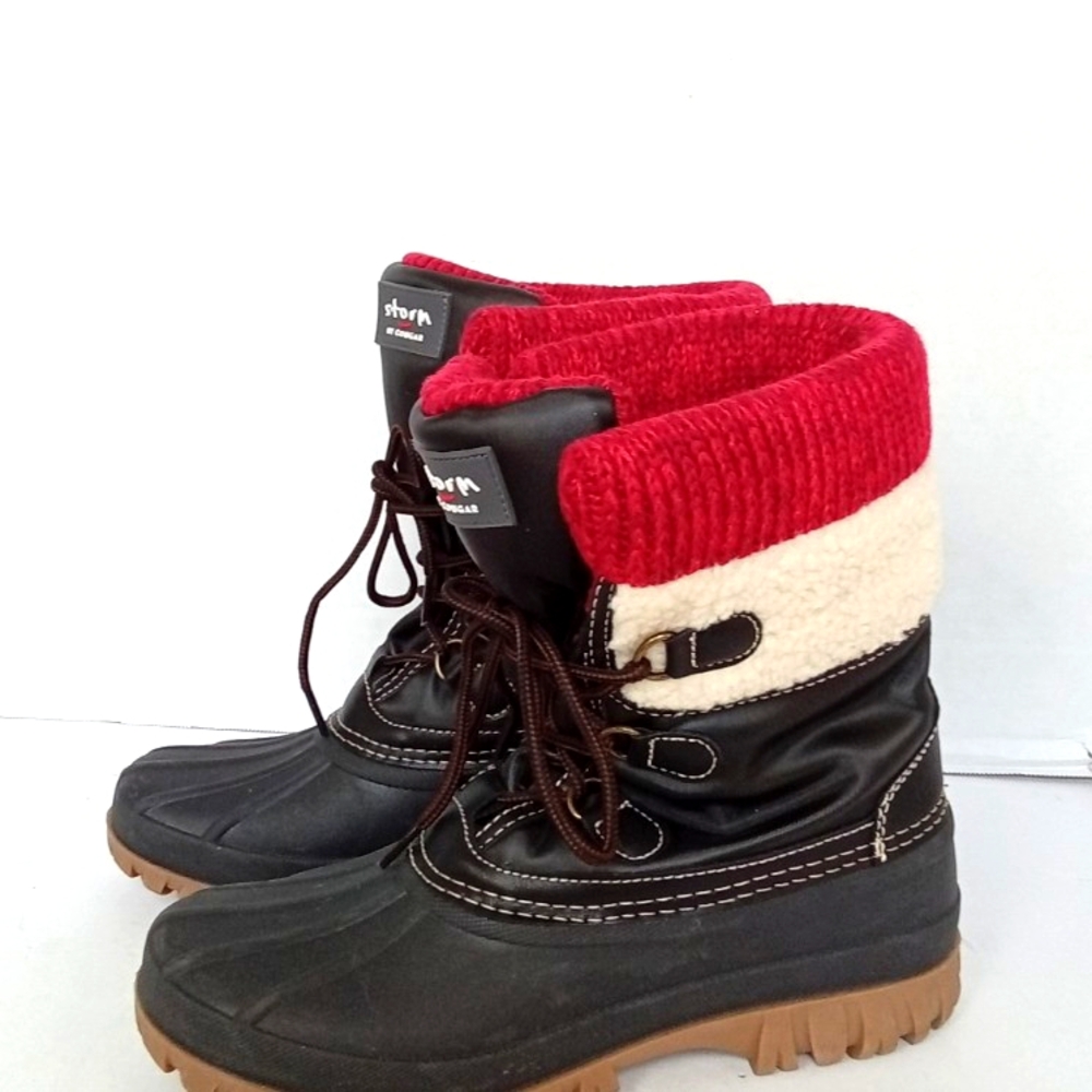Storm by Cougar Duck Boots Winter Snow Boots Waterproof Lace Up Black